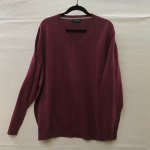 Lands' End 100% Cotton V Neck Long Sleeve Men's V Neck Sweater XXL 50-52